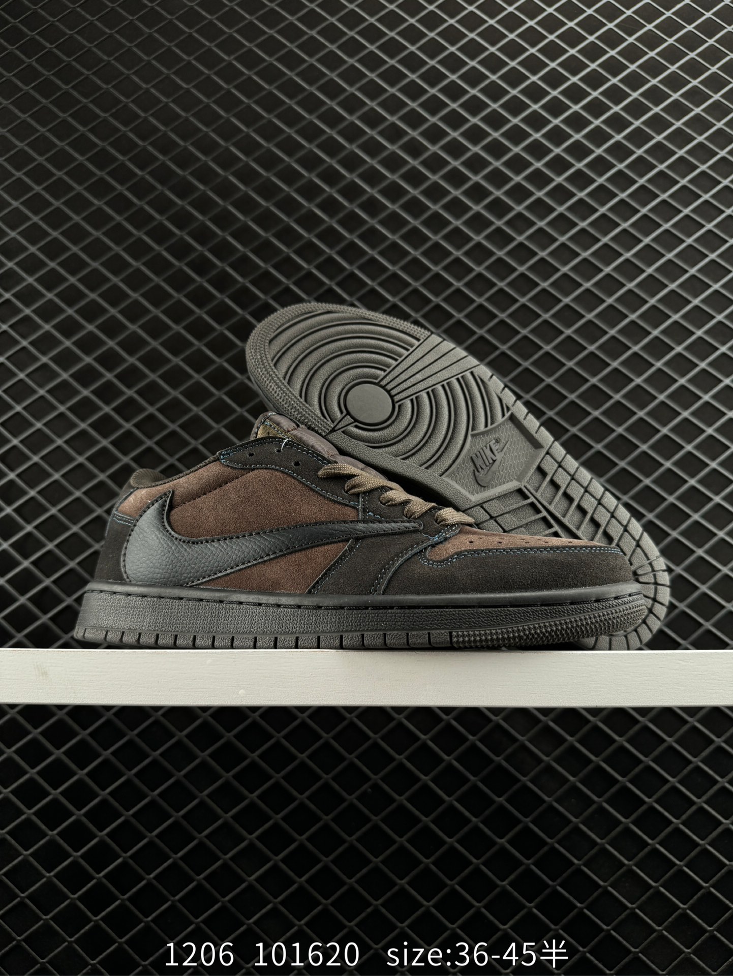 fragment design x Travis Scott x Nike Air Jordan 1 Low OG SP”Black/Green Toe“